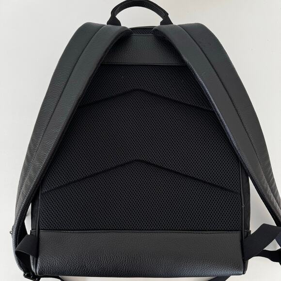 Coach Thompson Signature Jacquard Backpack Bag Varsity Stripe Canvas Leather - Picture 8 of 16